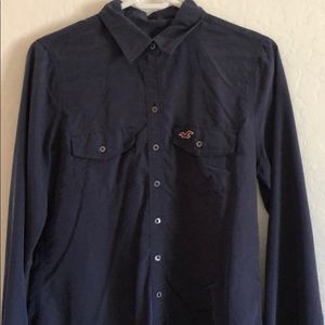 Button up navy blue